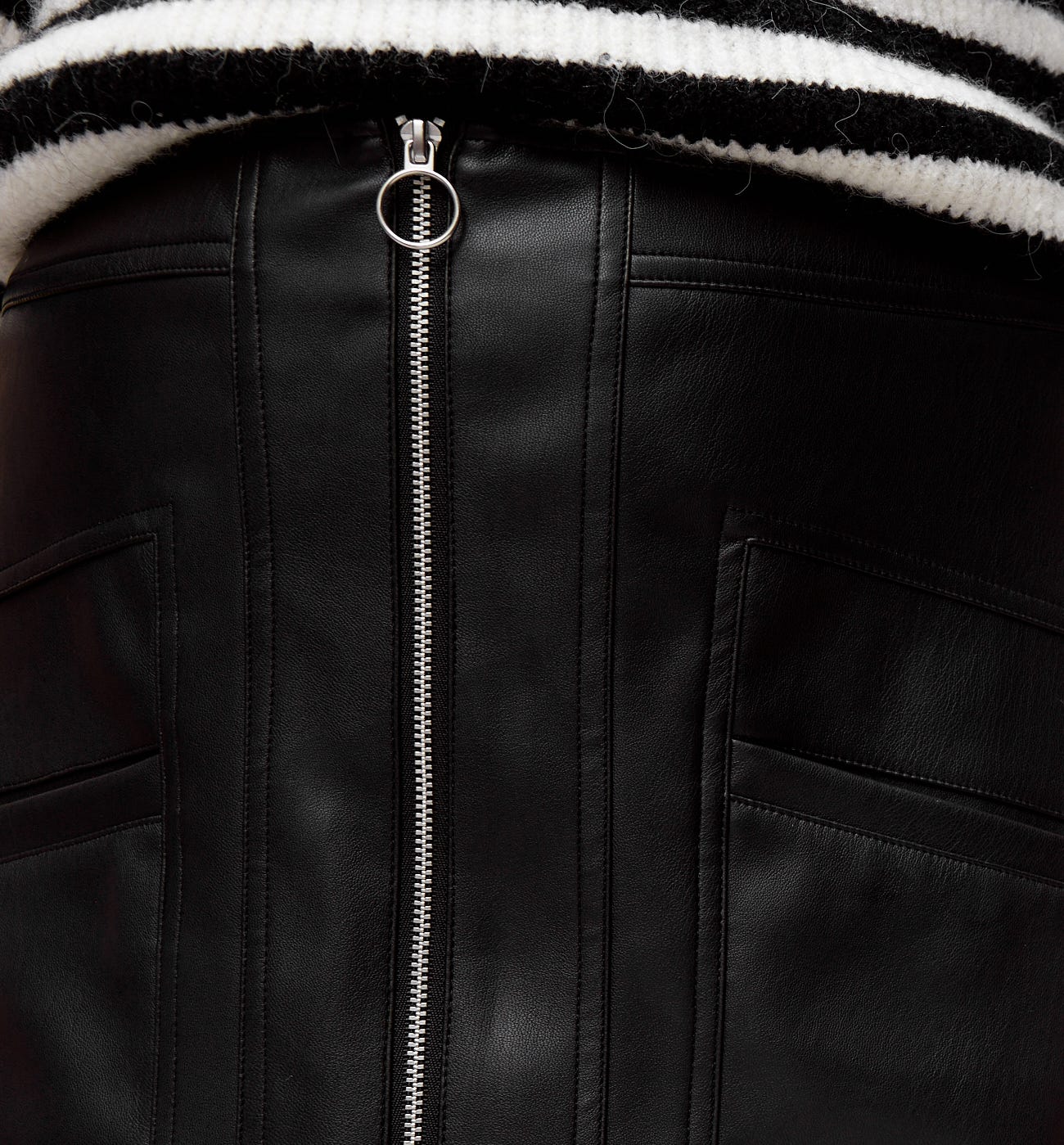 Mini-jupe effet cuir Femme