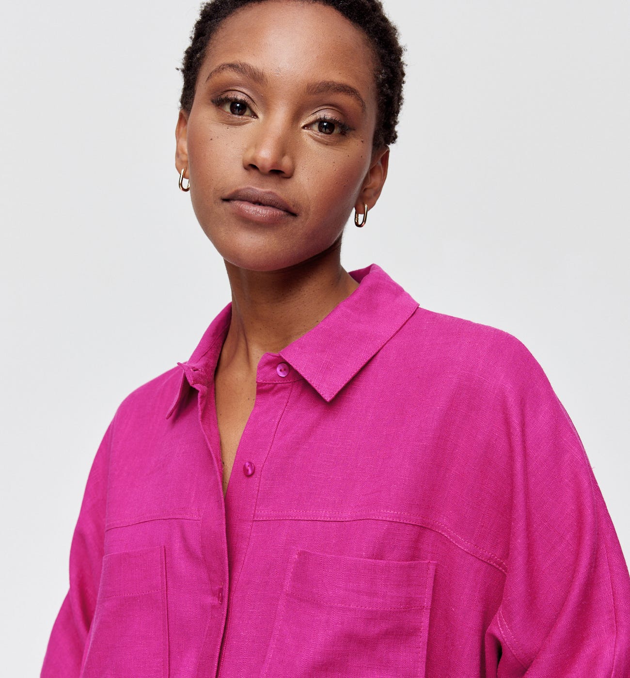 Unifarbene Bluse