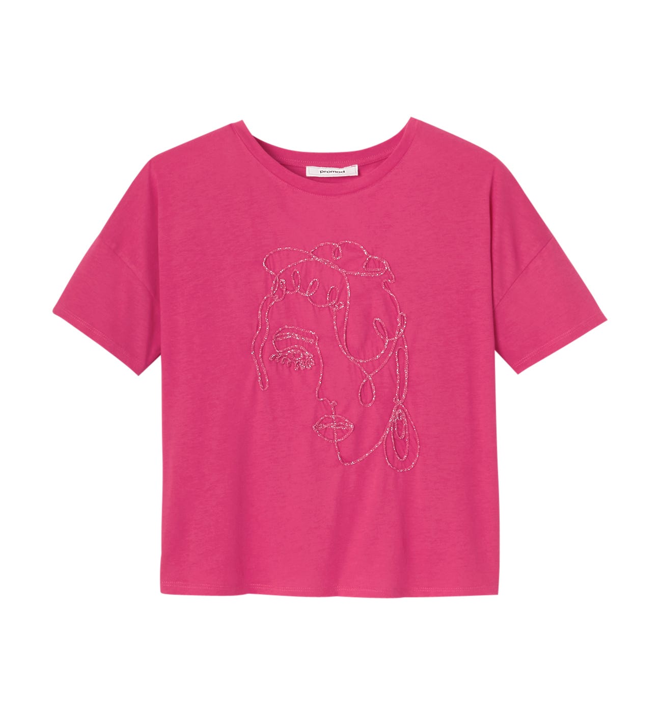 T-shirt con motivo a volto