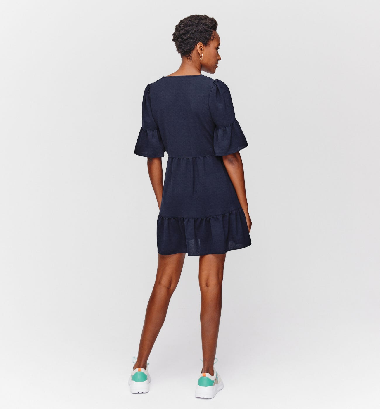 Vestido baby doll liso