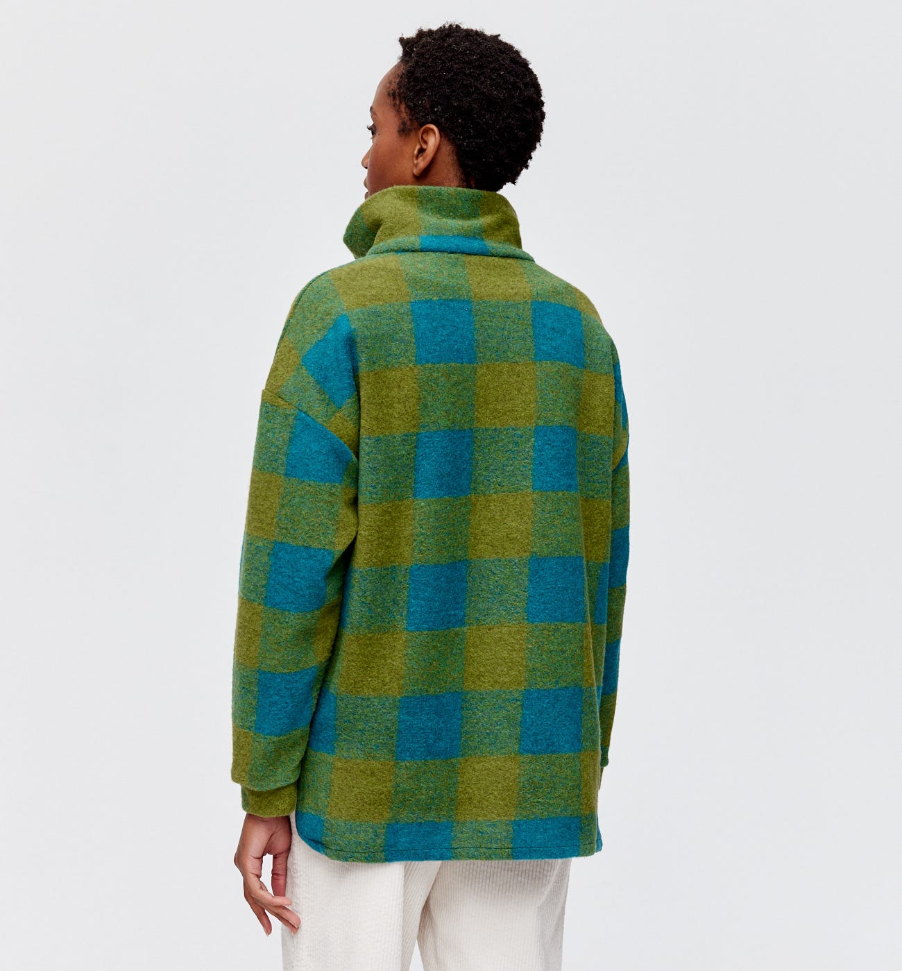 Sweat-shirt à carreaux Femme