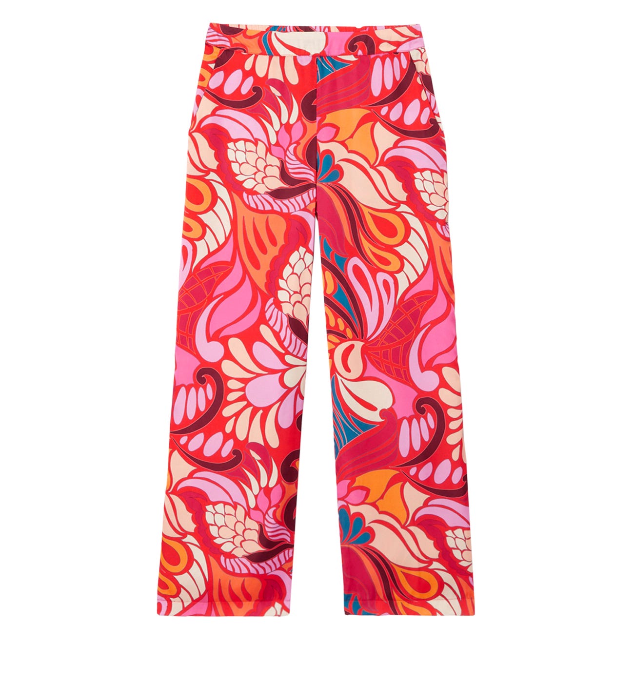 Weite seidige Hose
