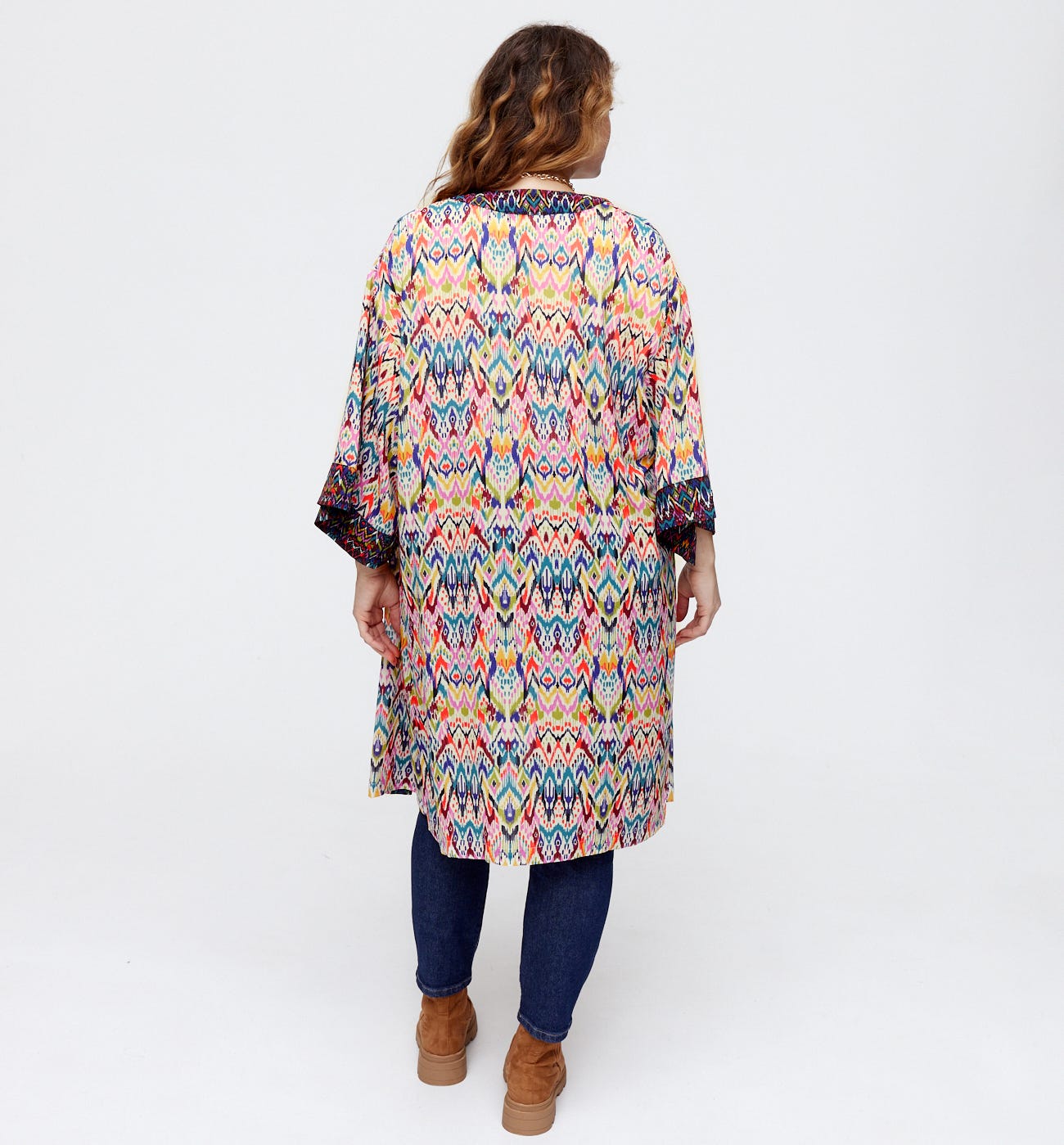 Kimono mit Ikat-Print