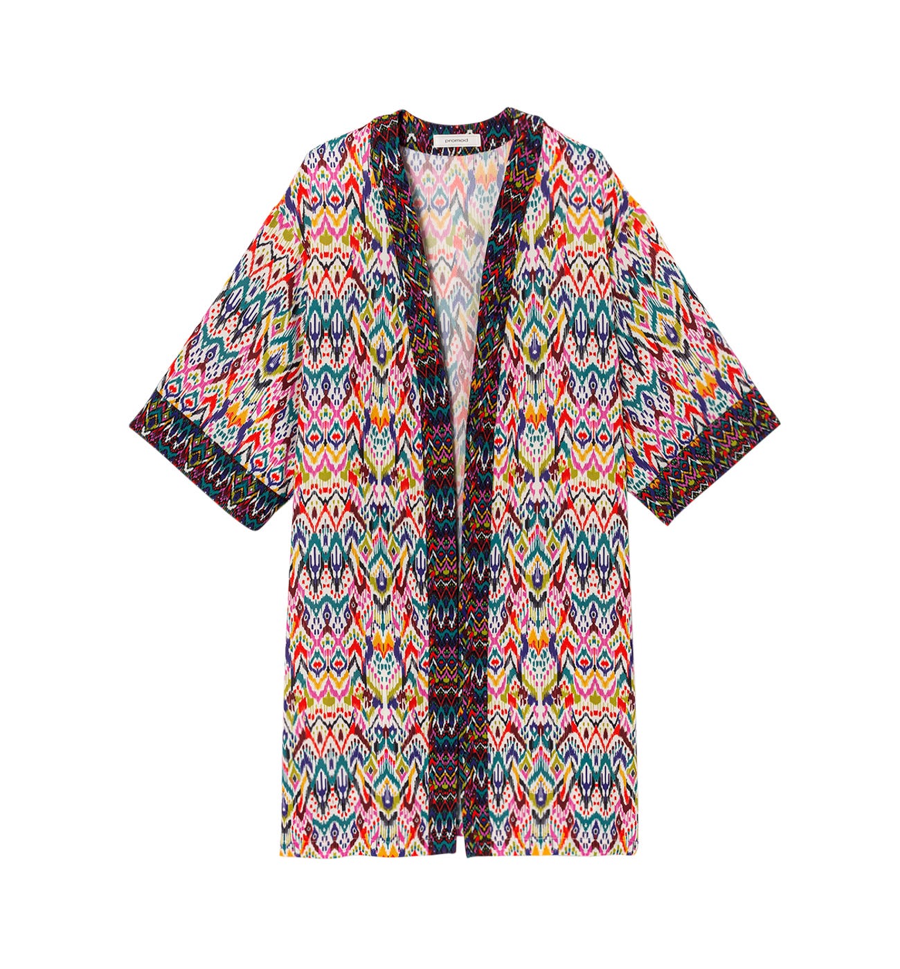 Kimono mit Ikat-Print