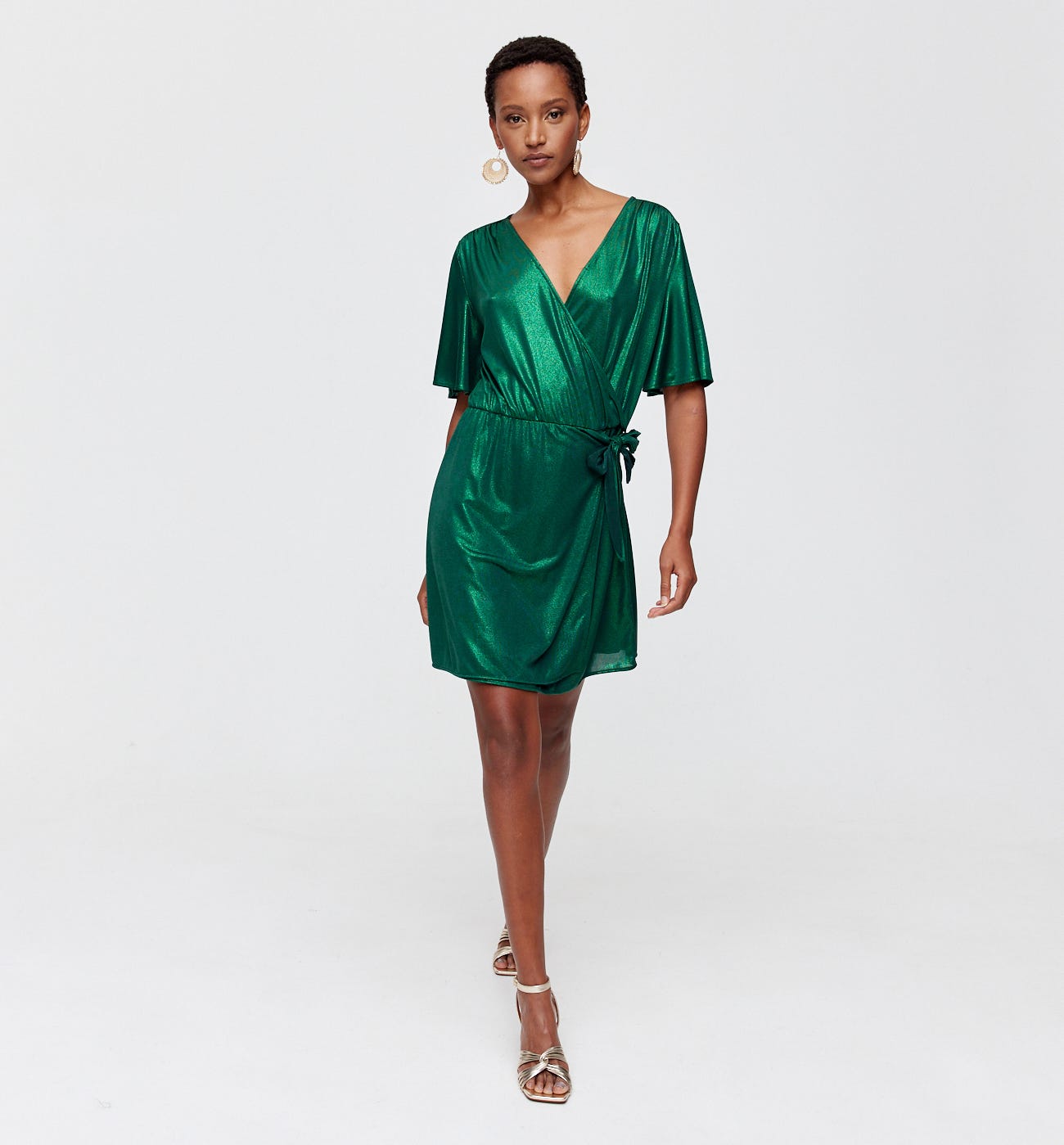 Kleid mit Metallic-Effekt