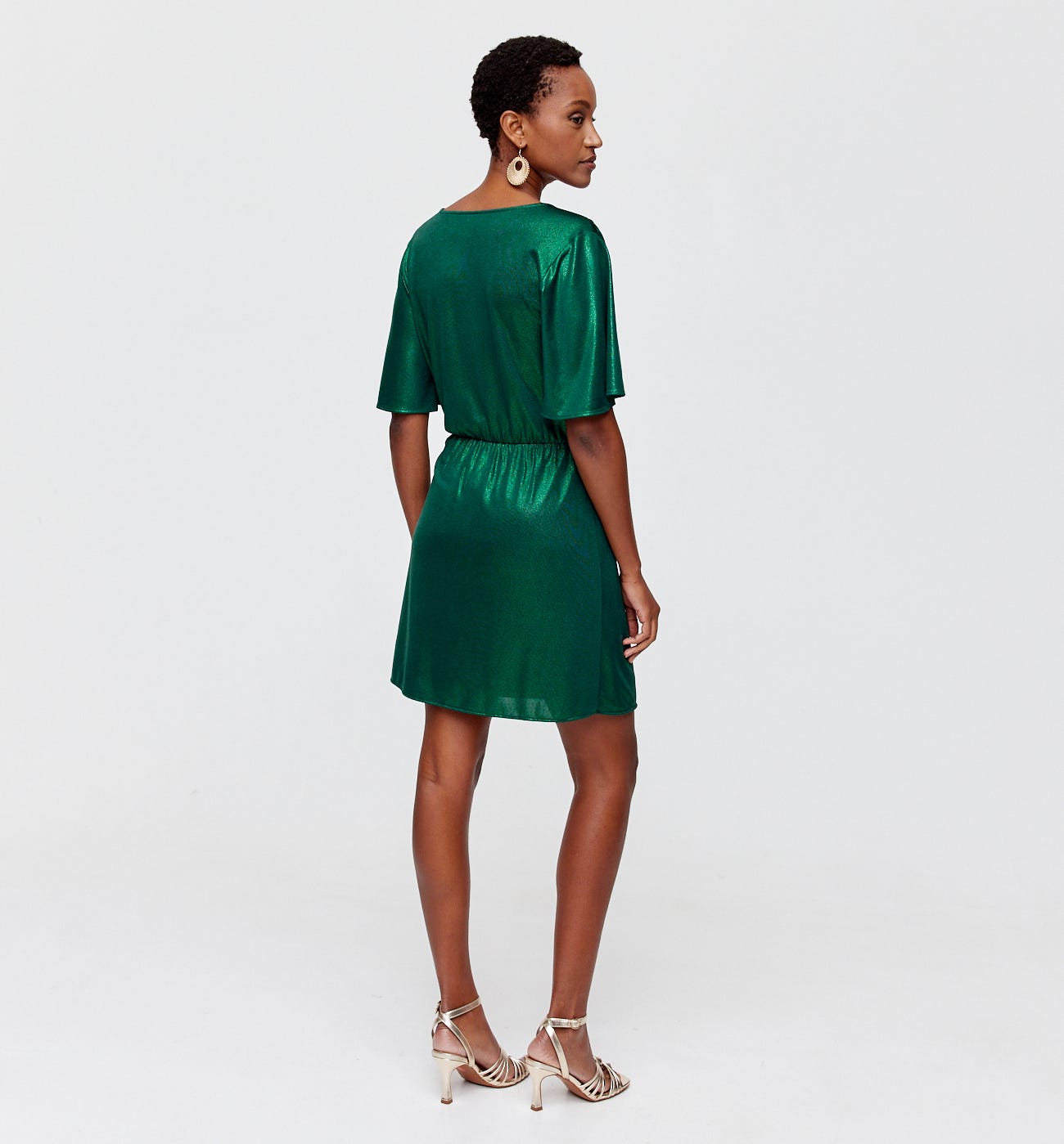 Kleid mit Metallic-Effekt