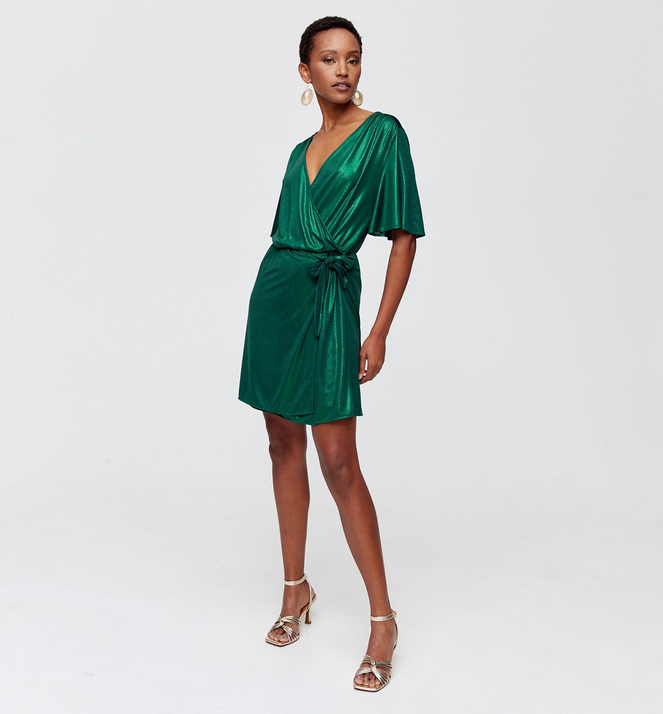 Kleid mit Metallic-Effekt