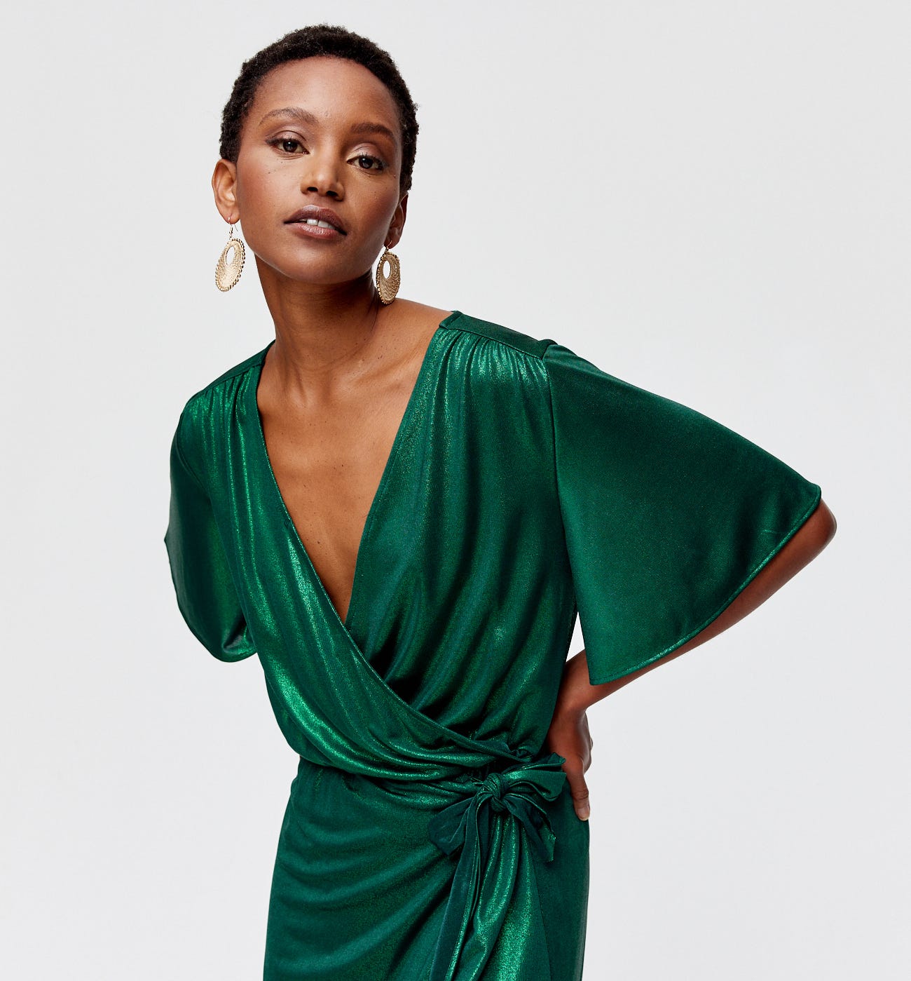 Kleid mit Metallic-Effekt