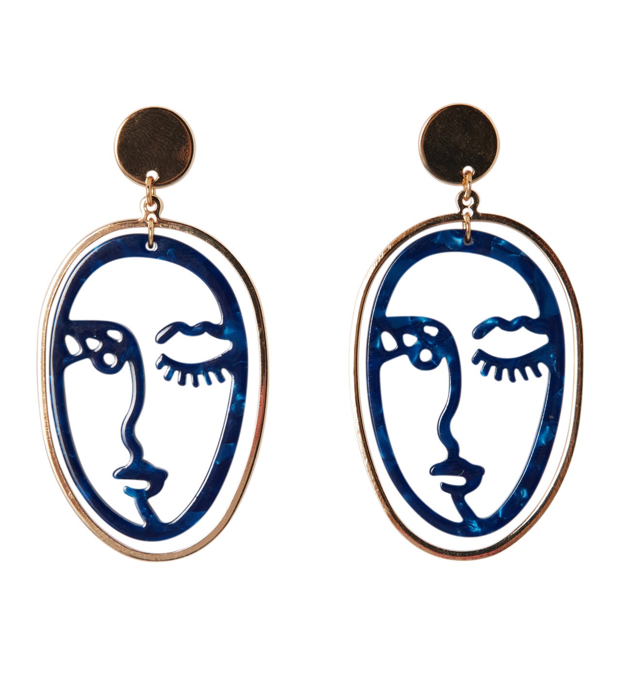 Boucles d'oreilles visages