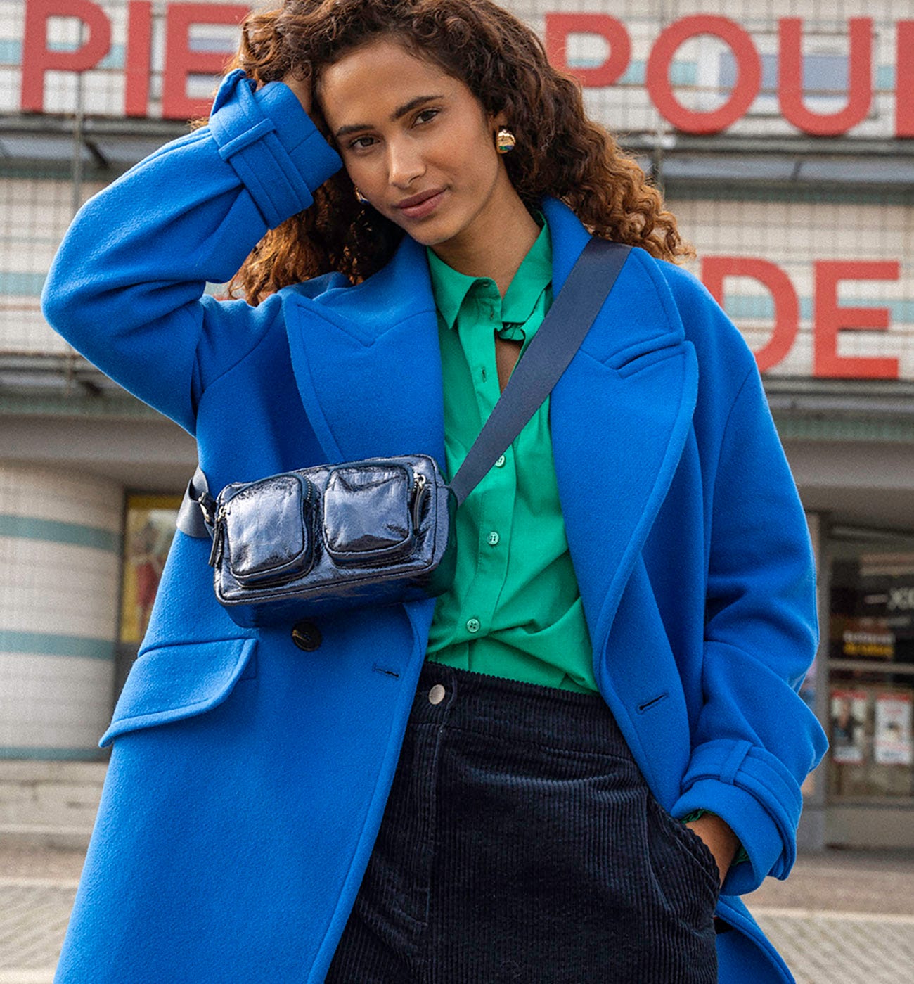 Petit sac effet métallisé