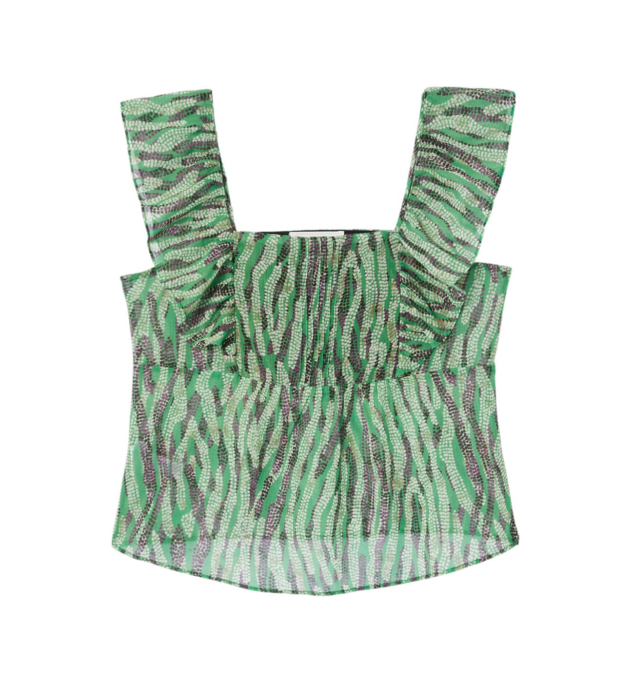 Top de gasa estampada