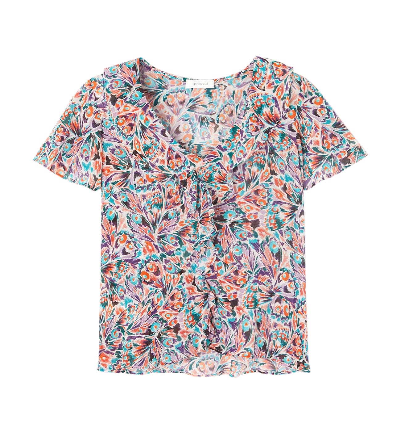 Blusa fantasia con volant
