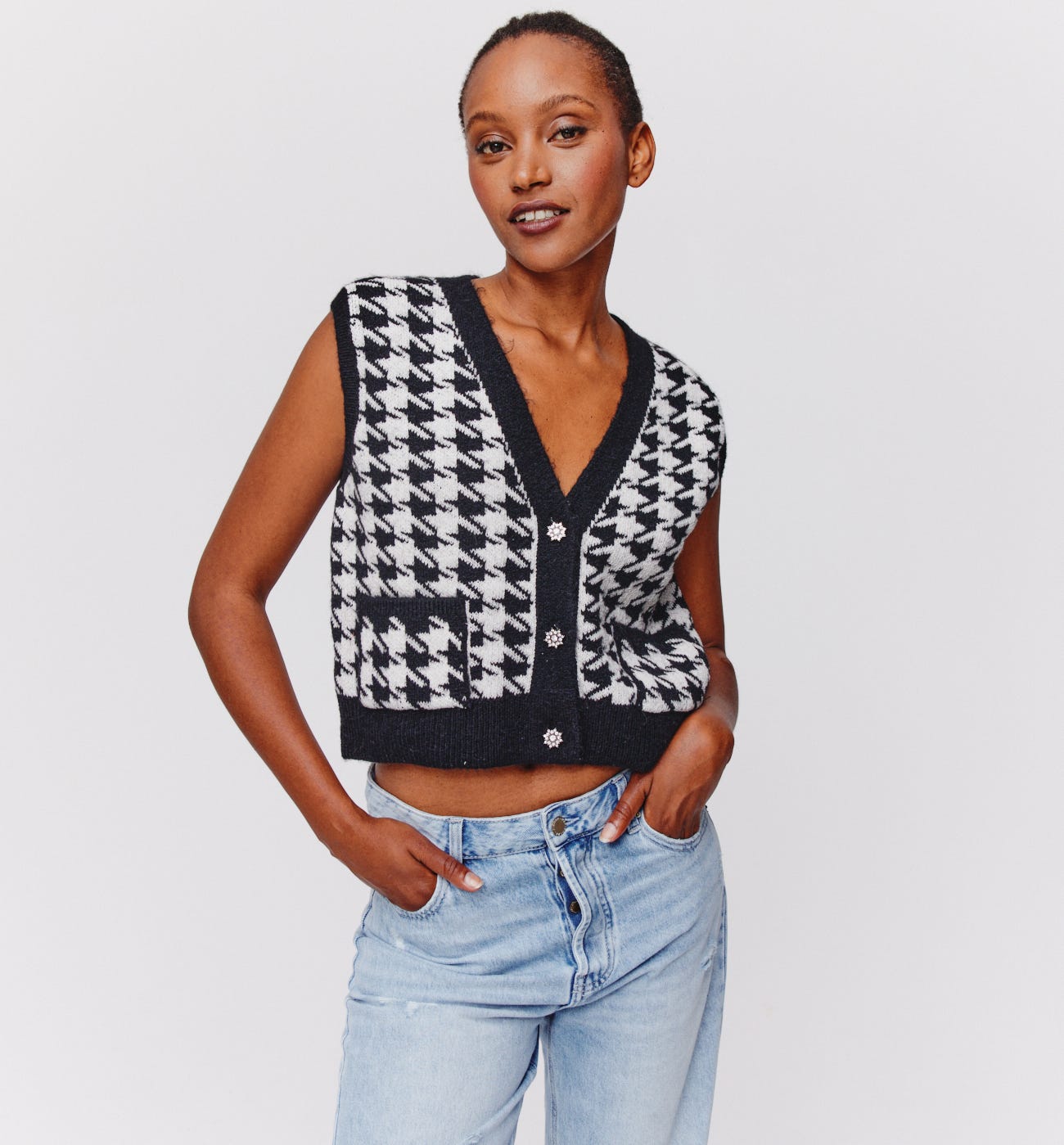 Checked waistcoat
