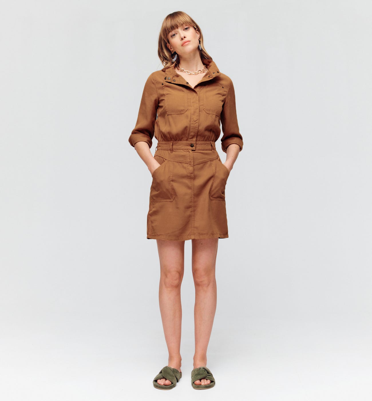 Vestido safari lyocell