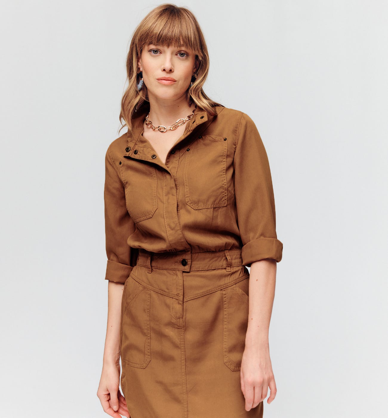 Vestido safari lyocell