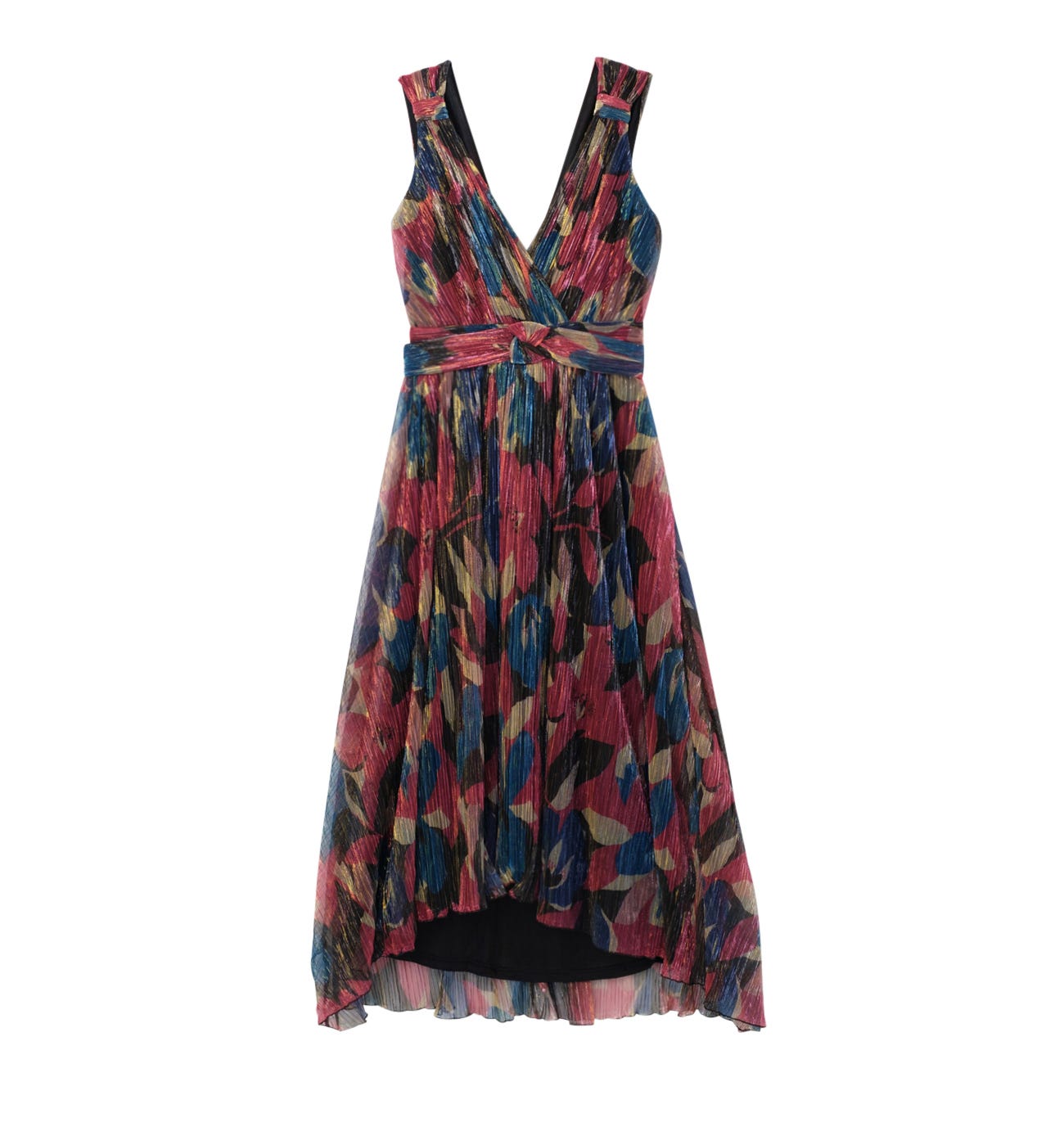 Vestido lamé estampado