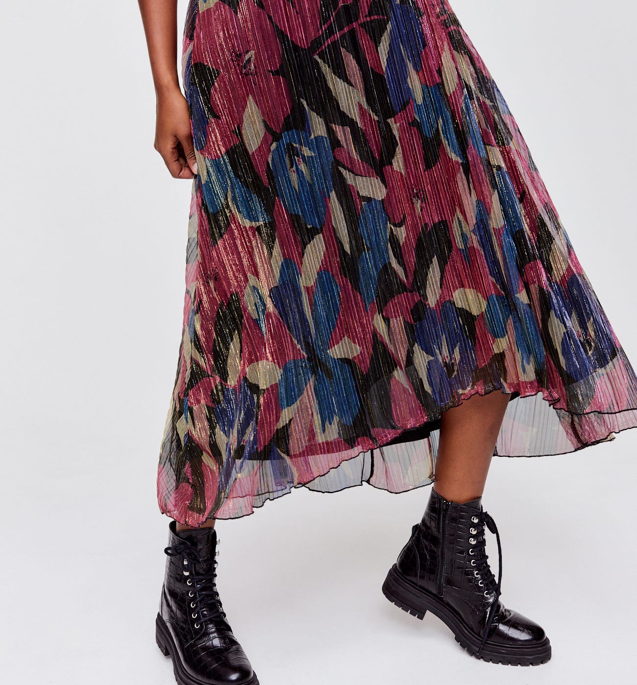 Vestido lamé estampado