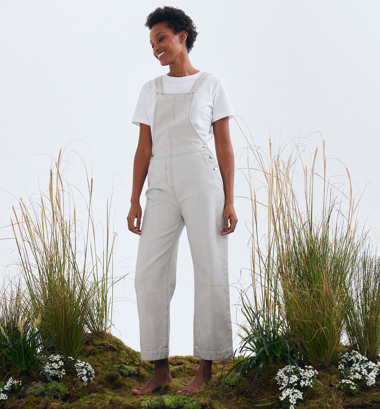 Denim dungarees