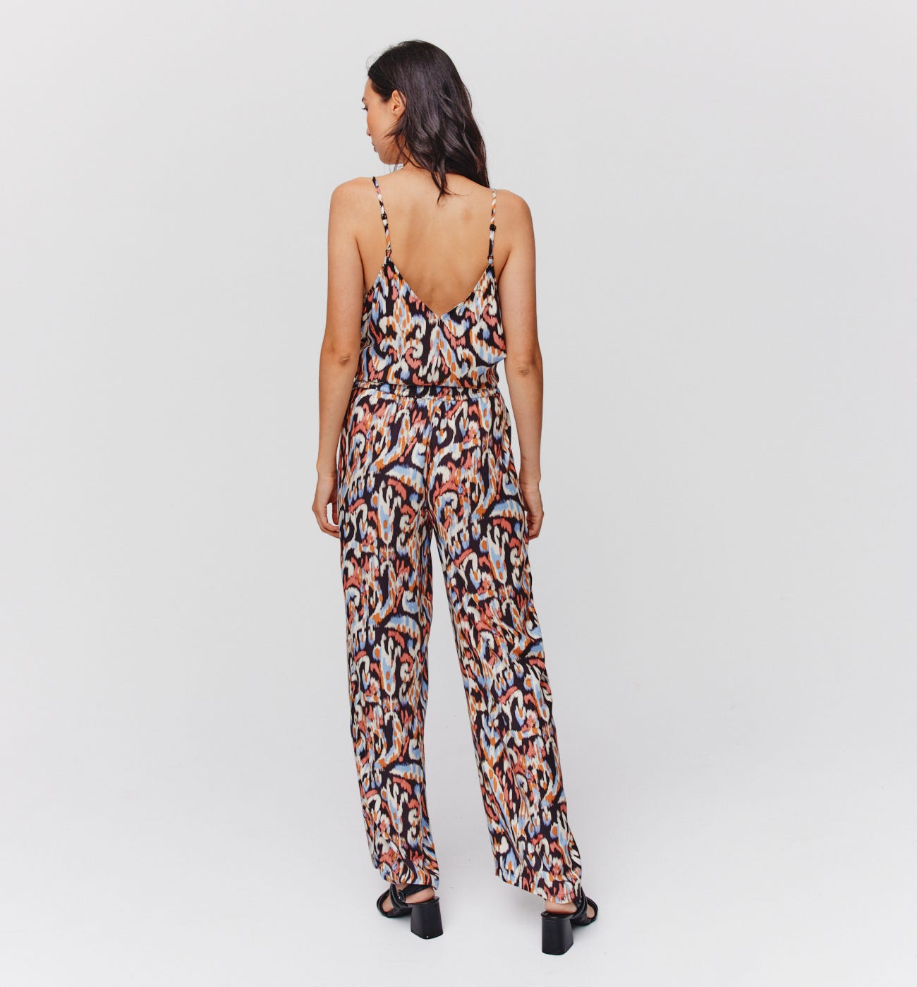 Wideleg silky trousers