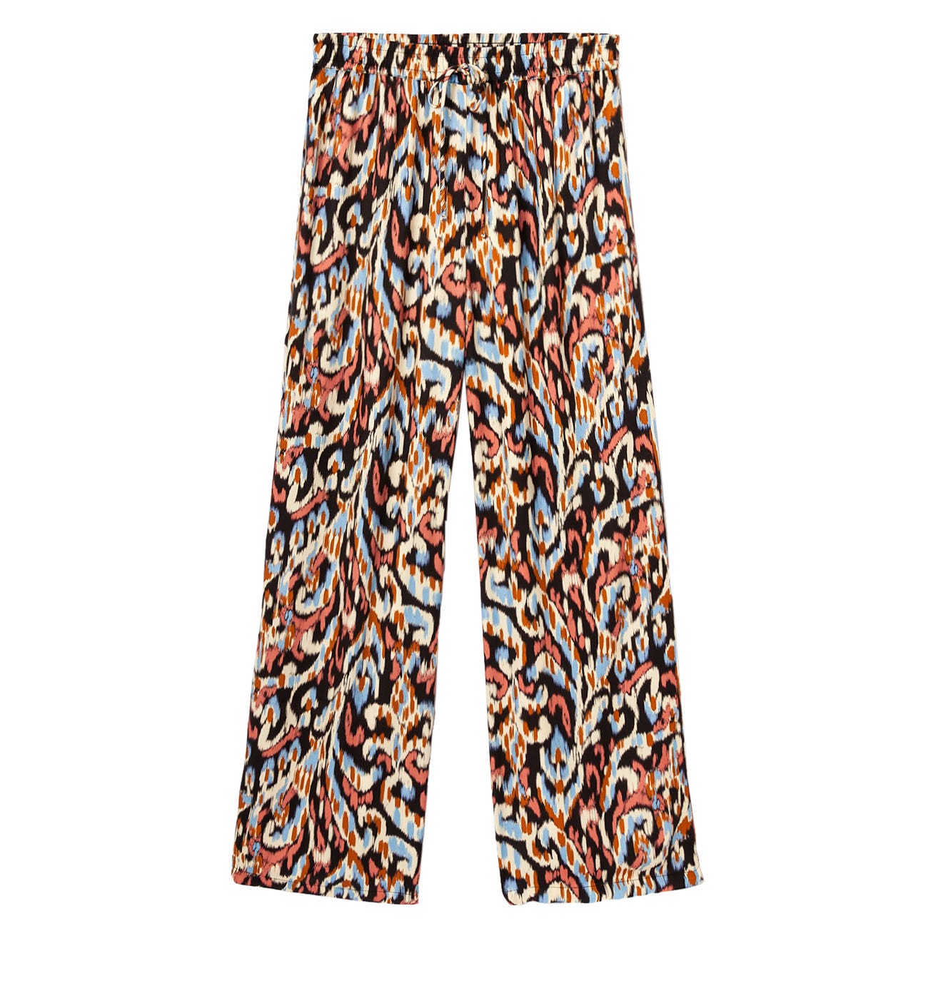 Wideleg silky trousers