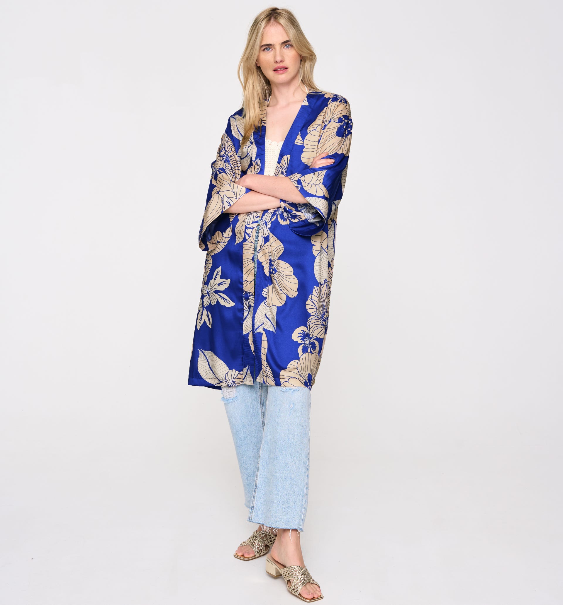 Kimono largo sedoso