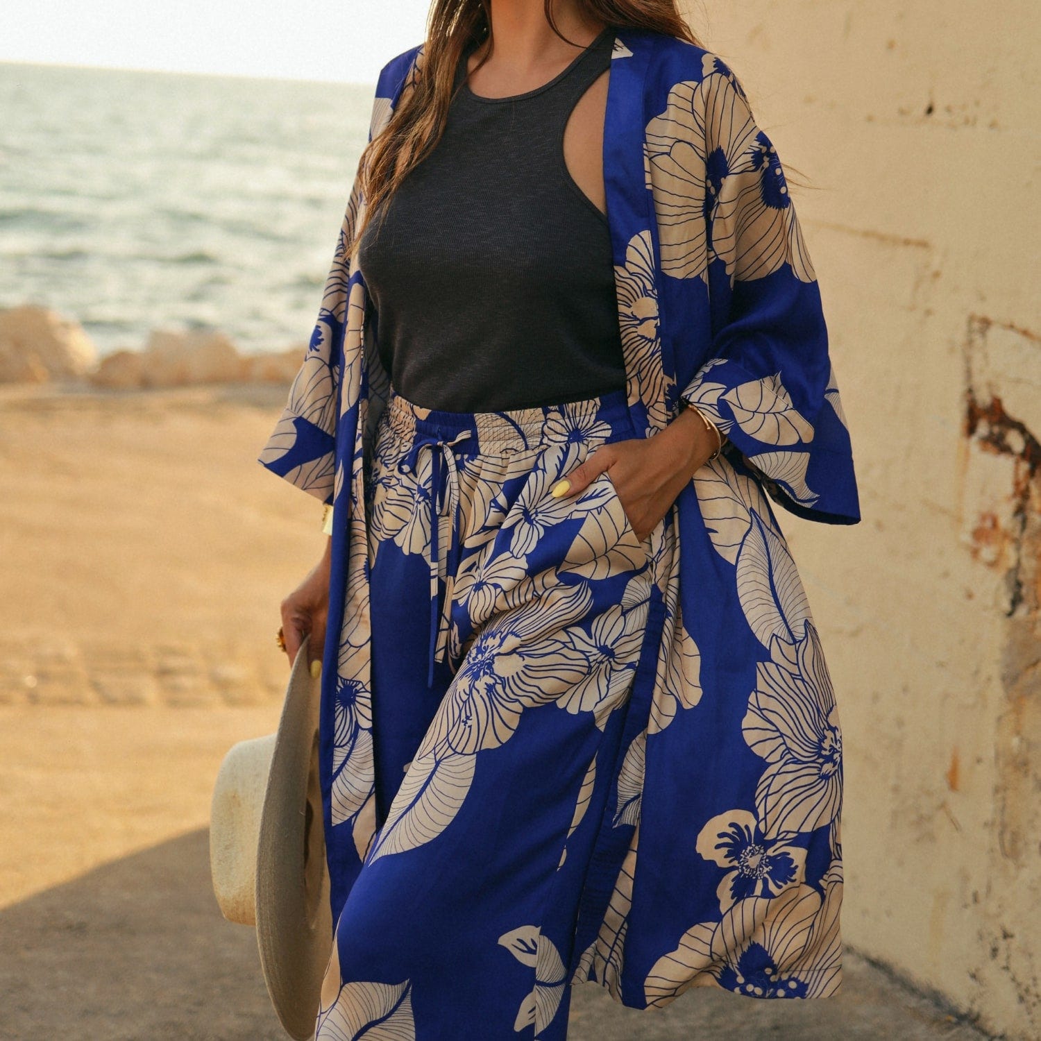 Kimono largo sedoso