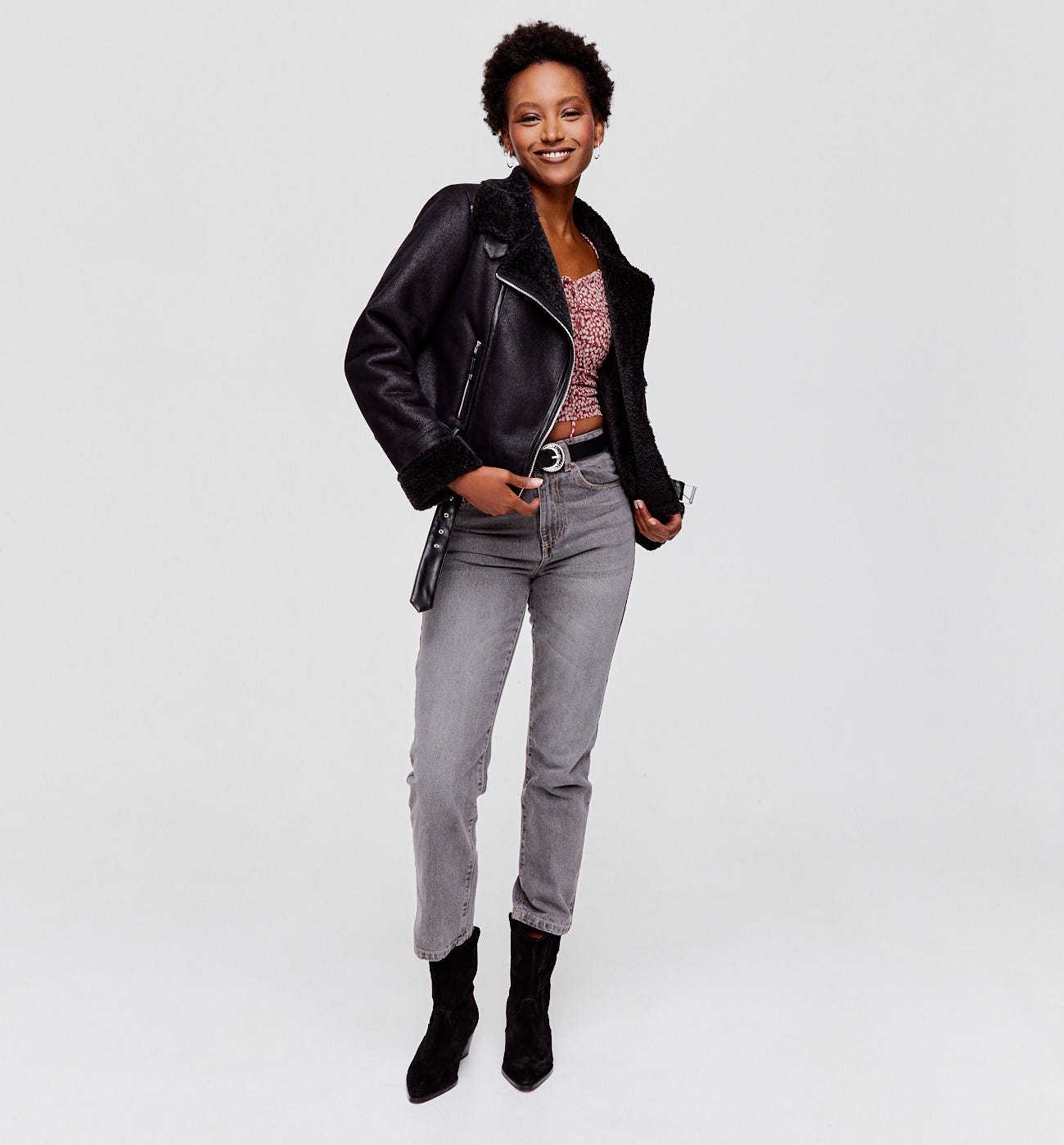 Top cropped en voile Femme