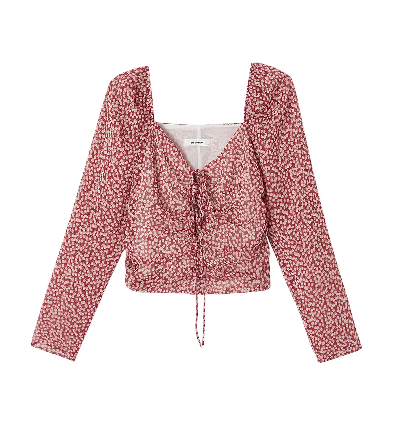 Top cropped en voile Femme