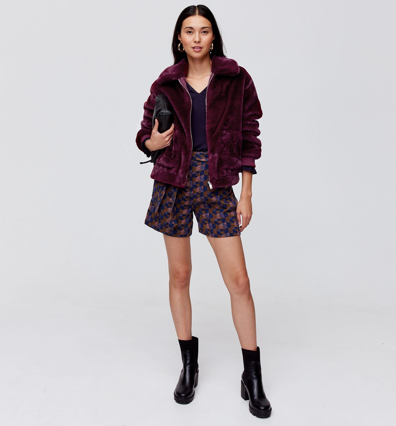 Blouson en fausse fourrure