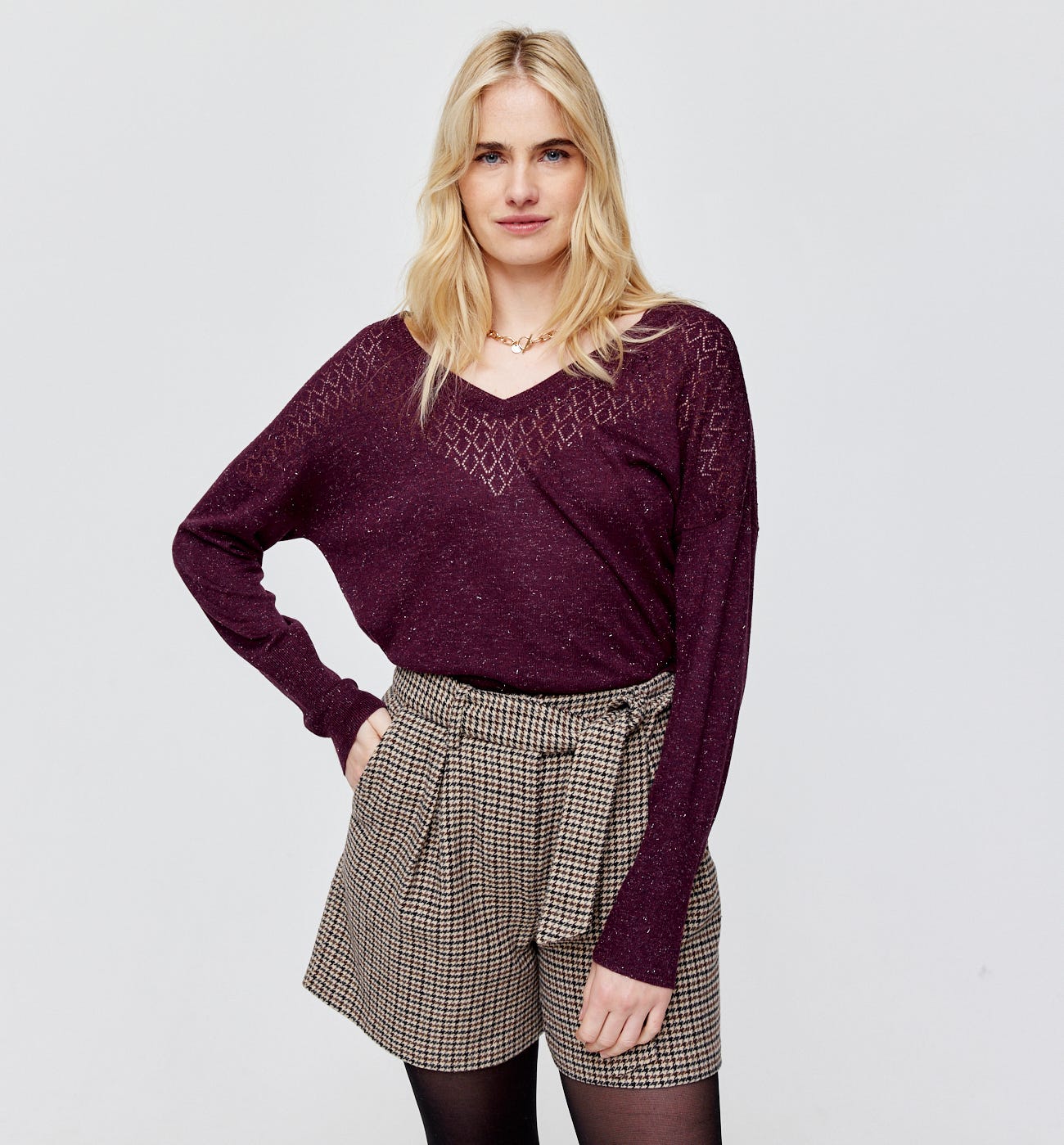 Glitzy lightweight jumper