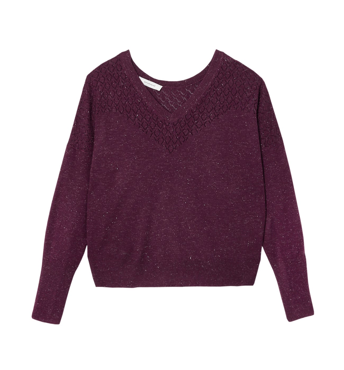 Glänzender Feinstrickpullover
