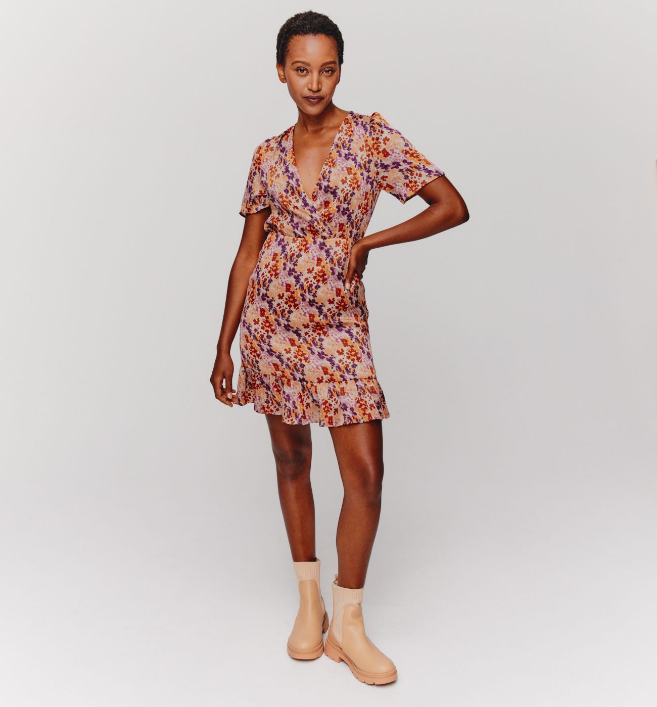 Vestido corto estampado