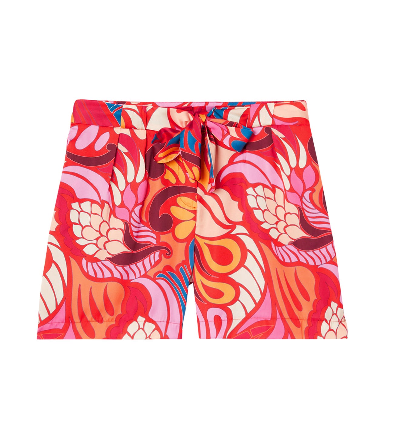 Seidige gemusterte Shorts