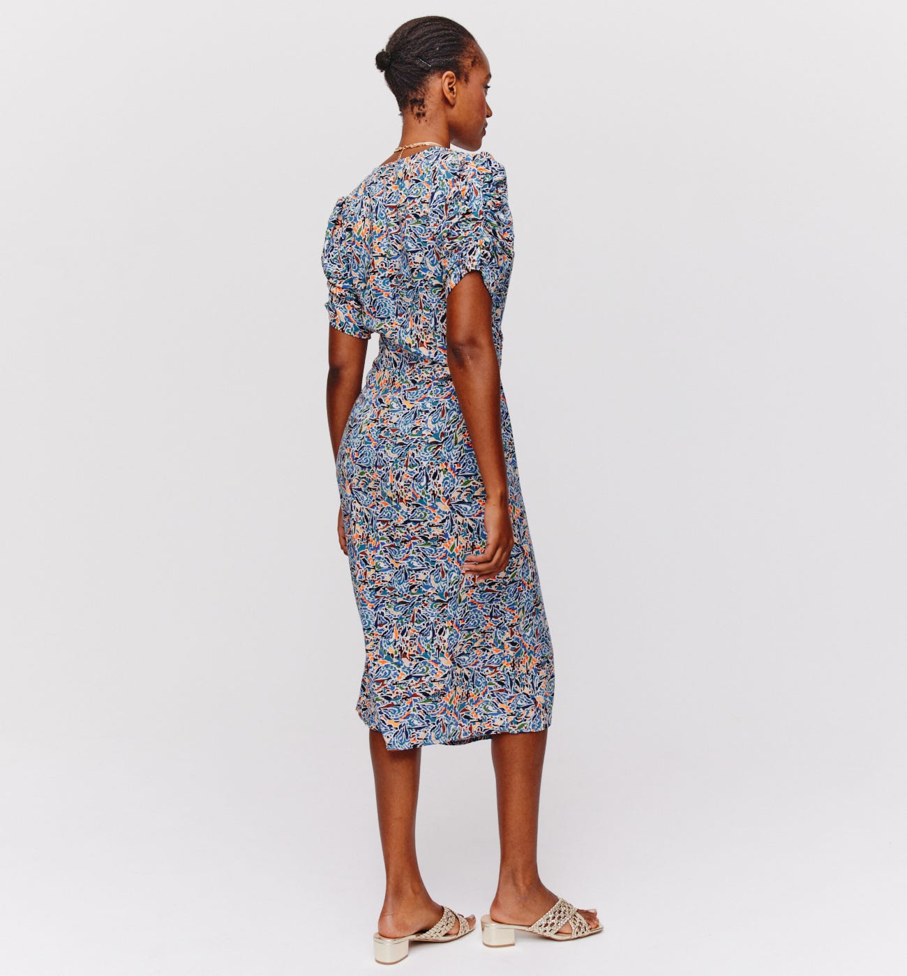 Patterned crossover dress