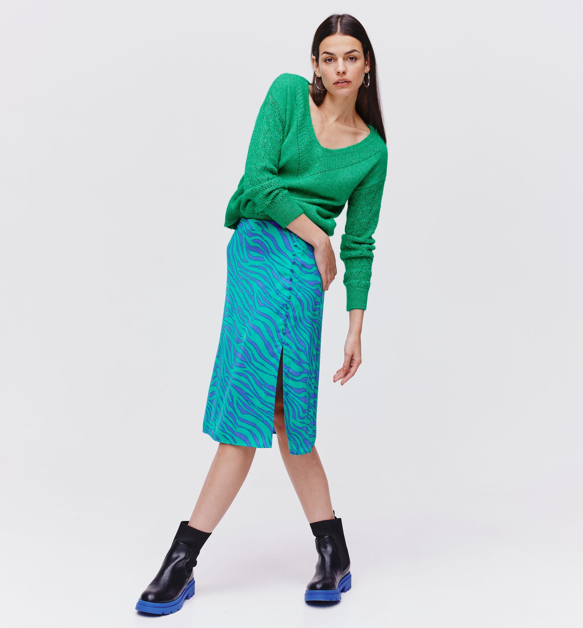 Pull col V Femme