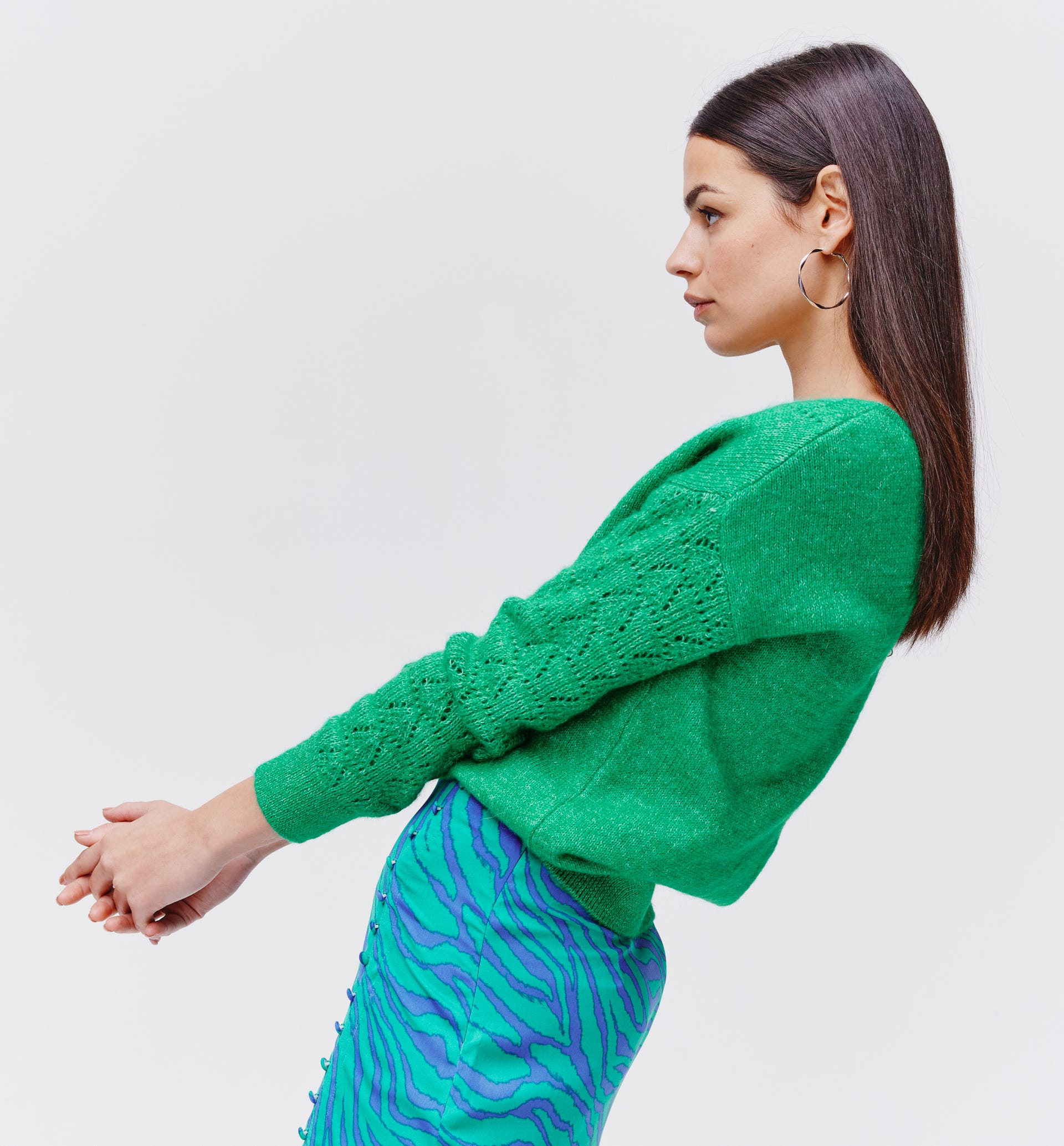 Pull col V Femme