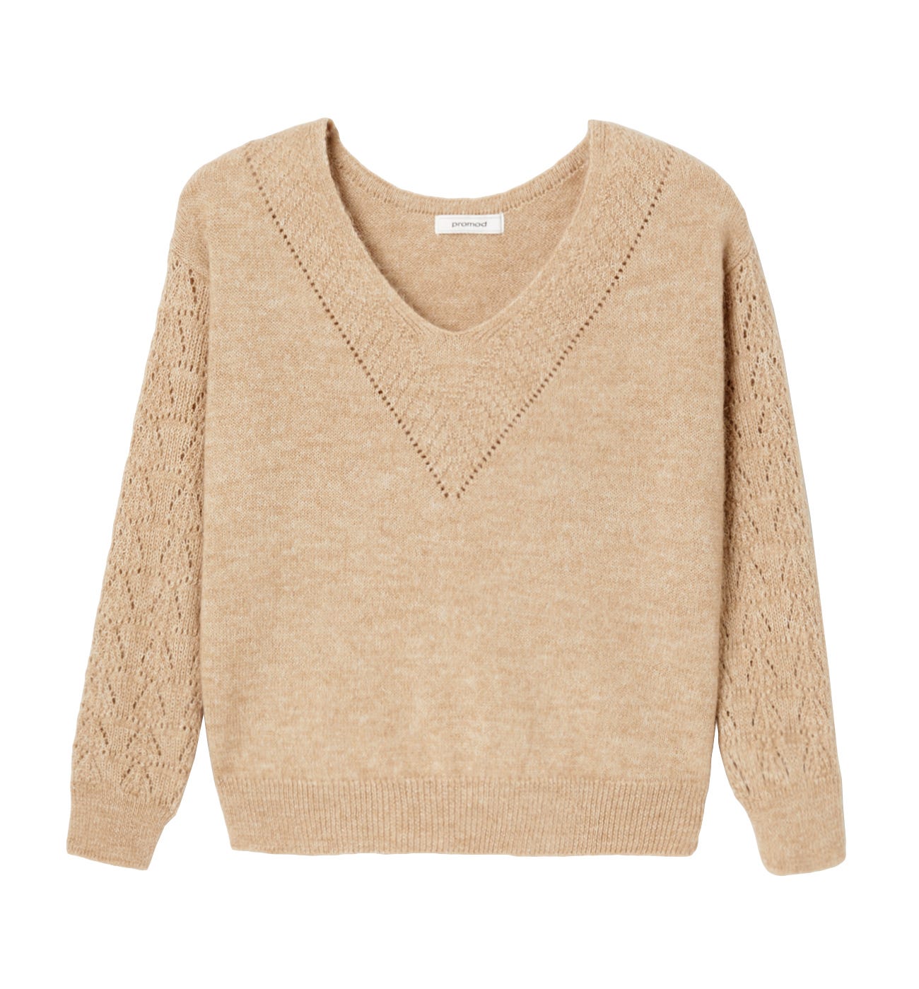 V-neckline jumper