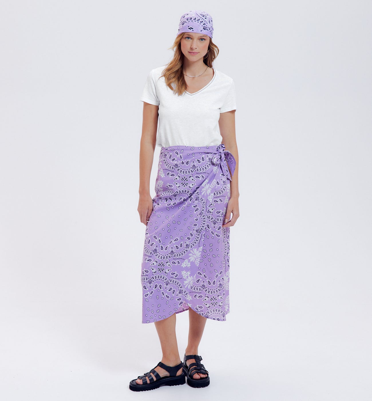 T-shirt col V Femme
