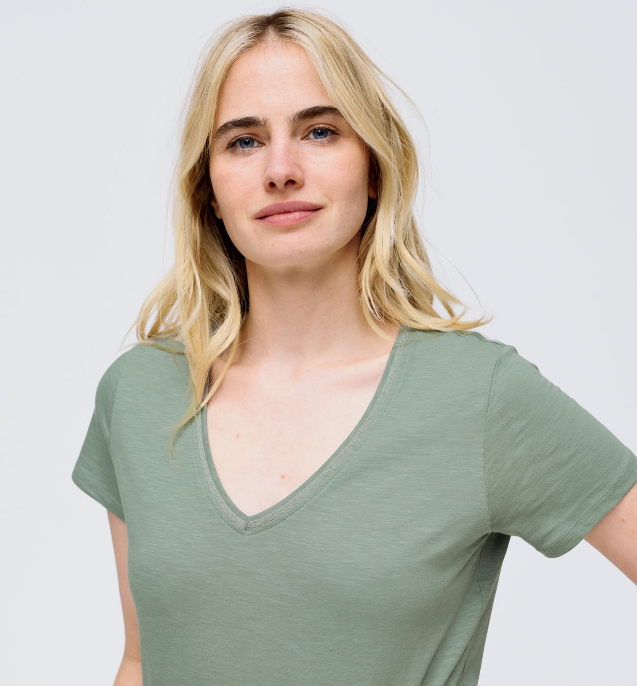 T-shirt col V Femme