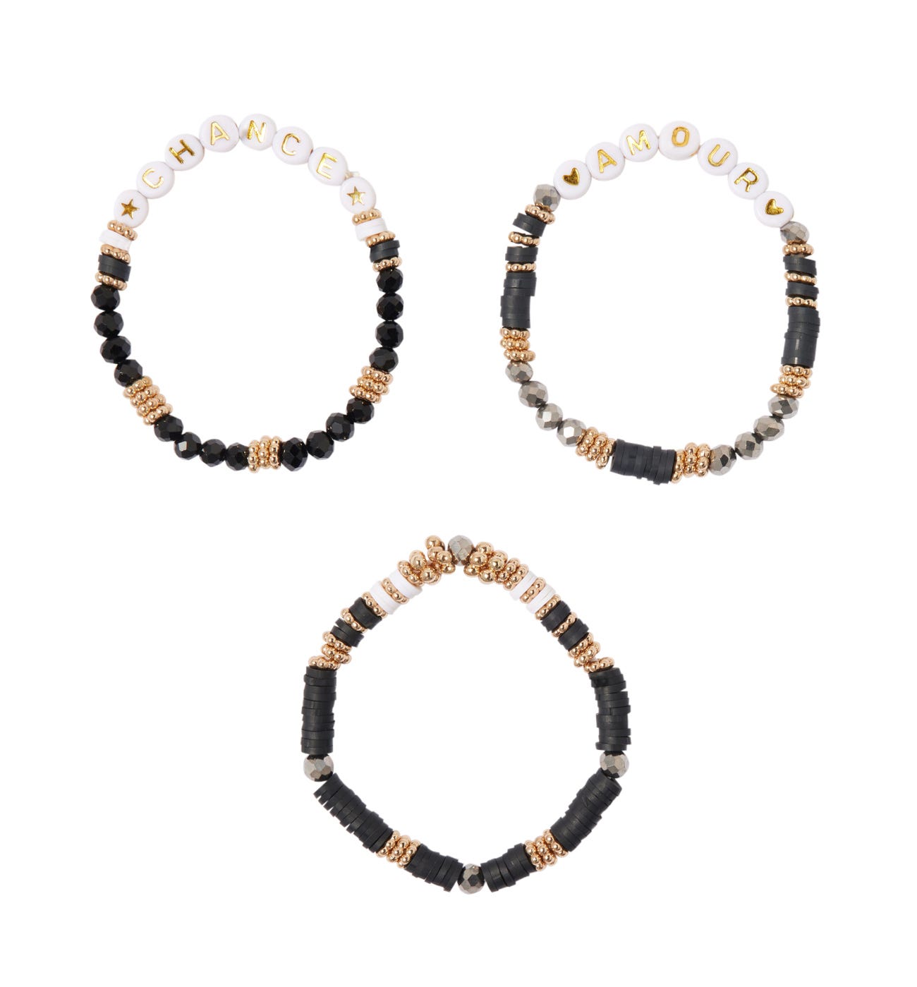 Bracelets perlés (lot de 3)