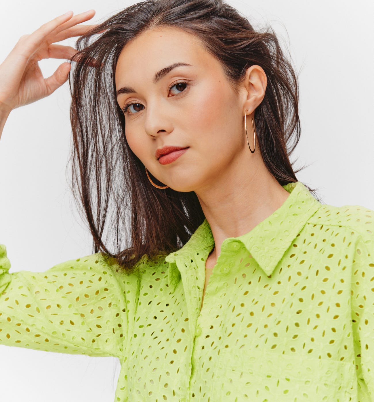 Kleid in englischer Stickerei