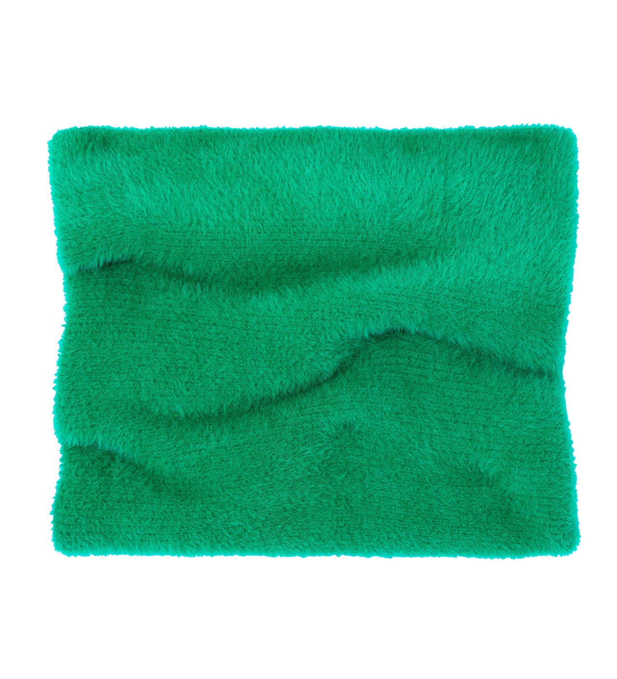 Fluffy knit snood Light green