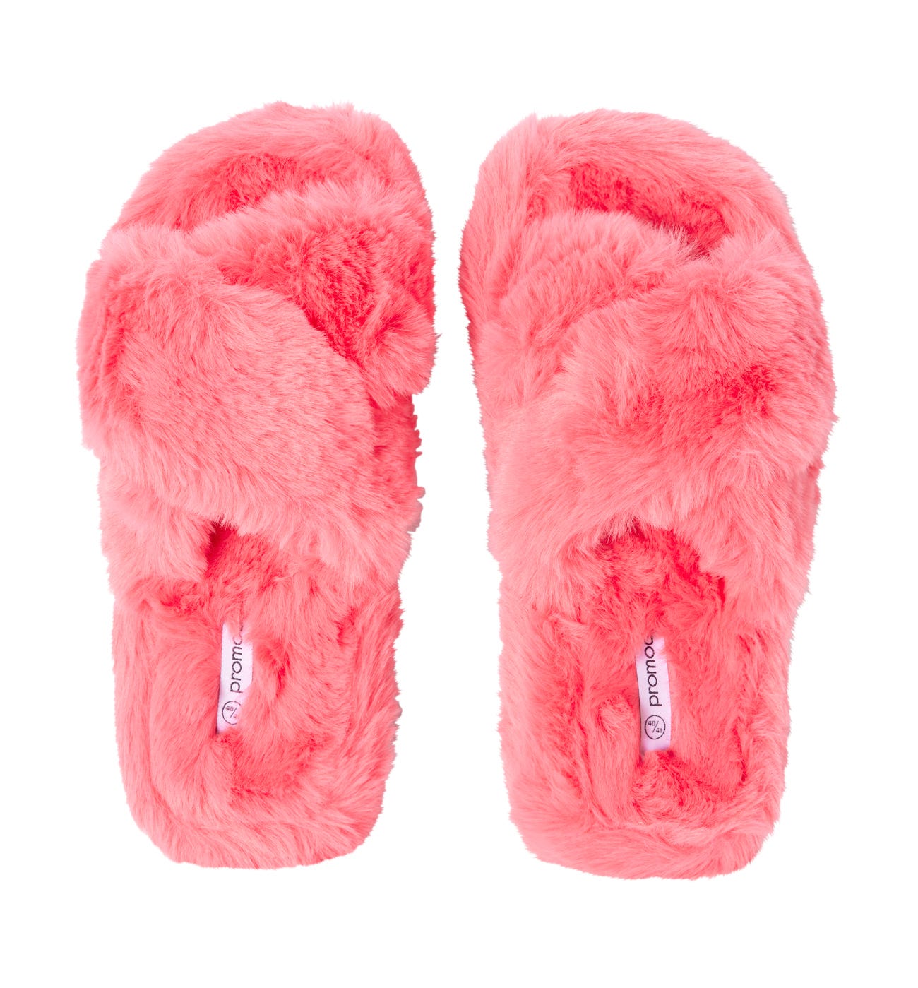 Faux fur slippers