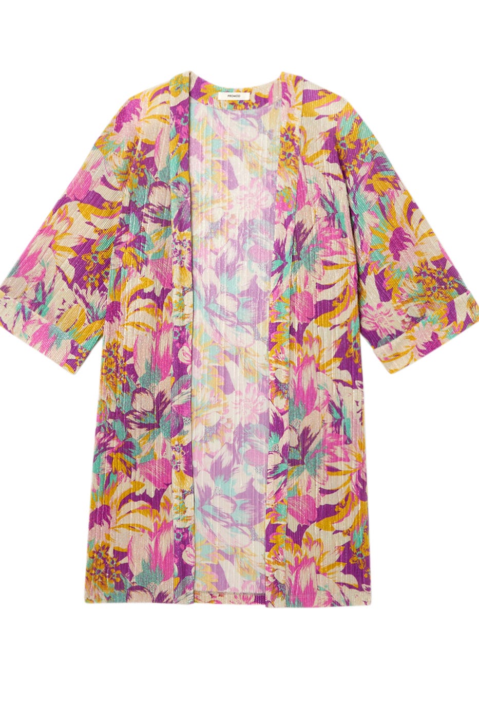 Kimono imprimé plissé Femme