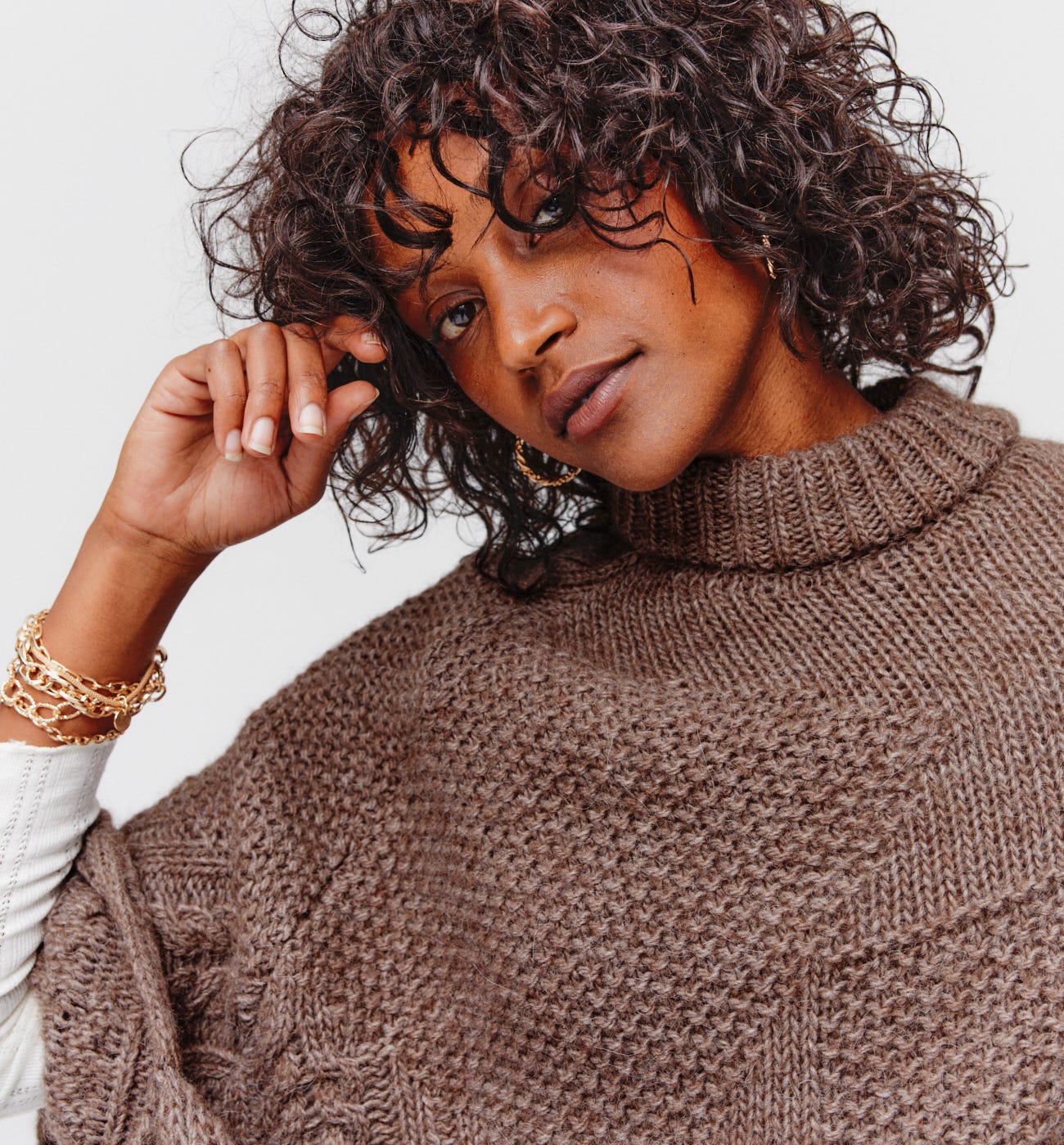 Cape en tricot Femme