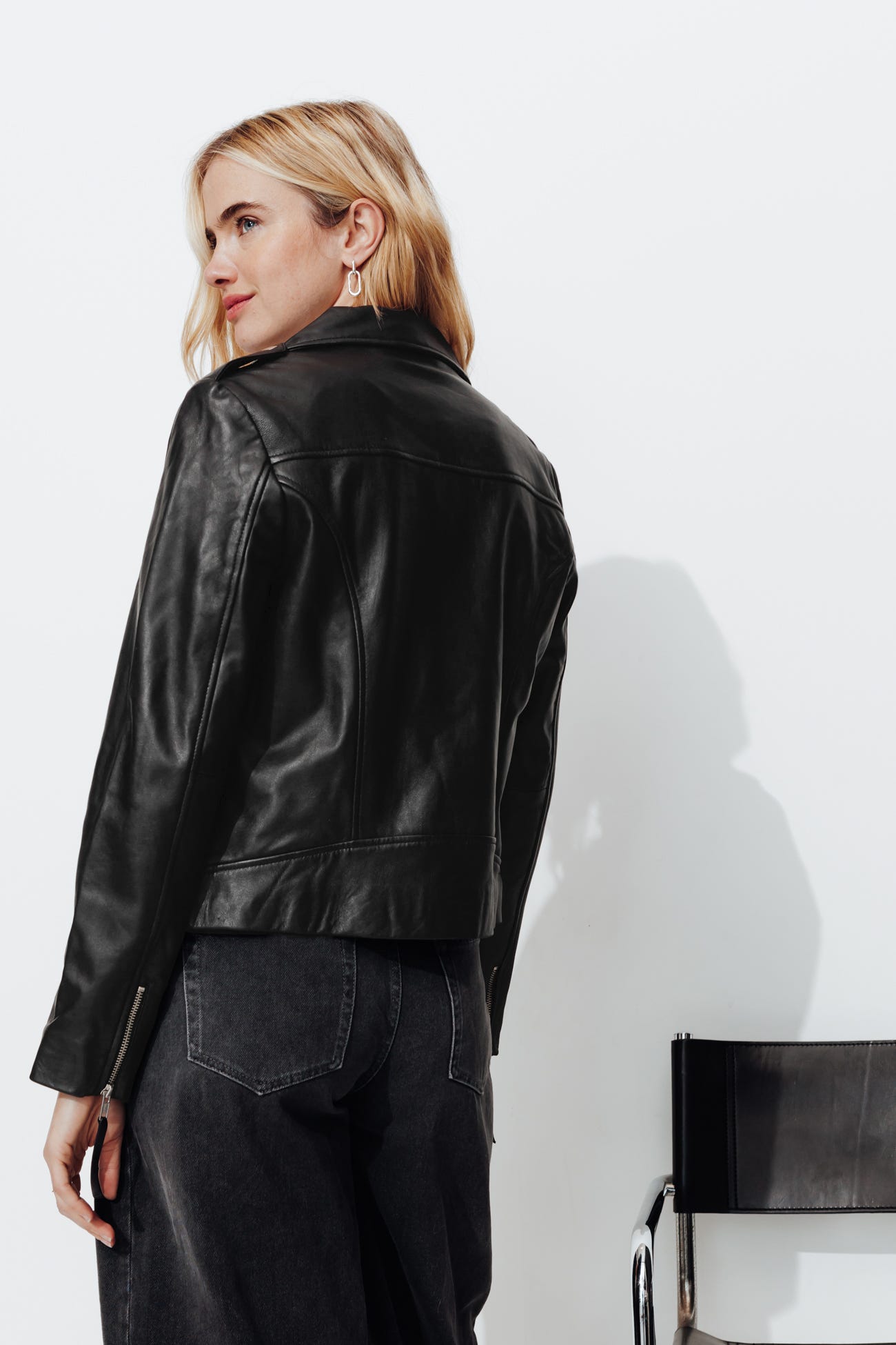Blouson en cuir Femme