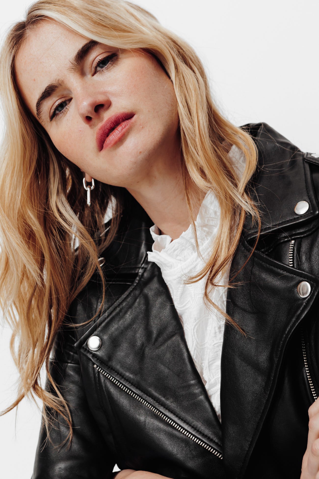 Blouson en cuir Femme