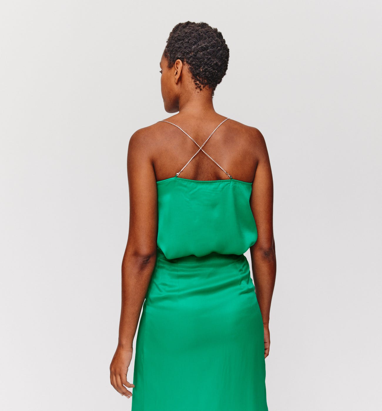 Silky strappy top