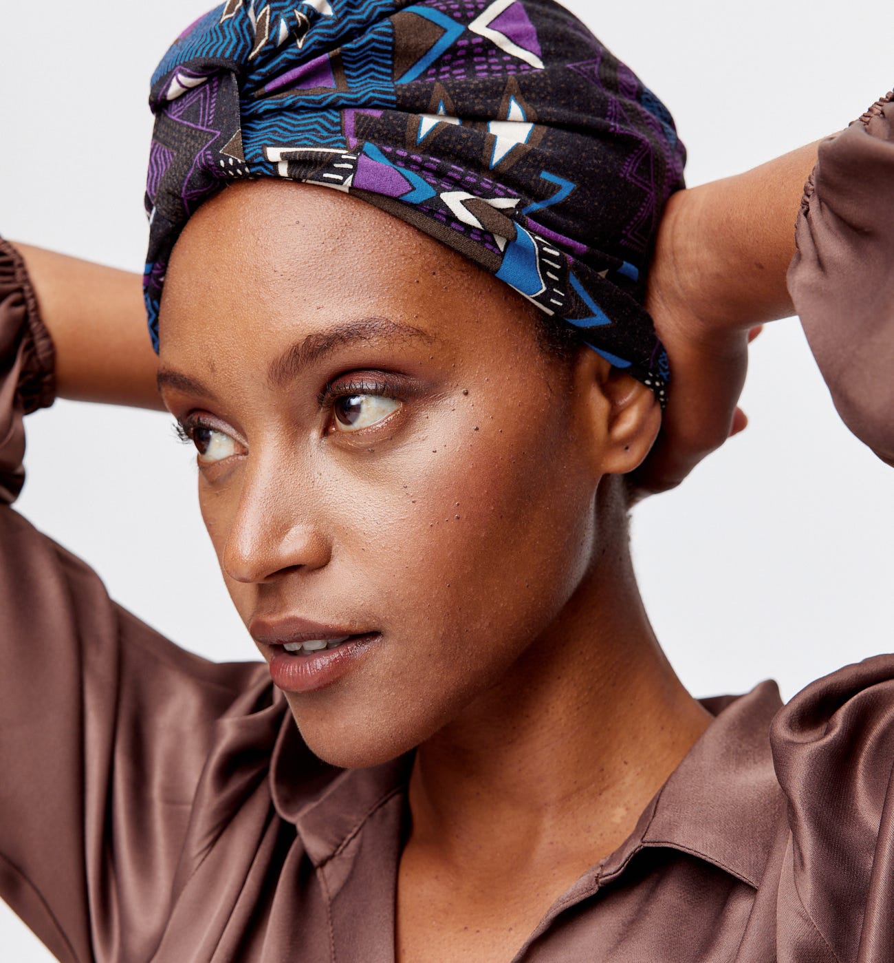 Bonnet-turban en jersey Femme
