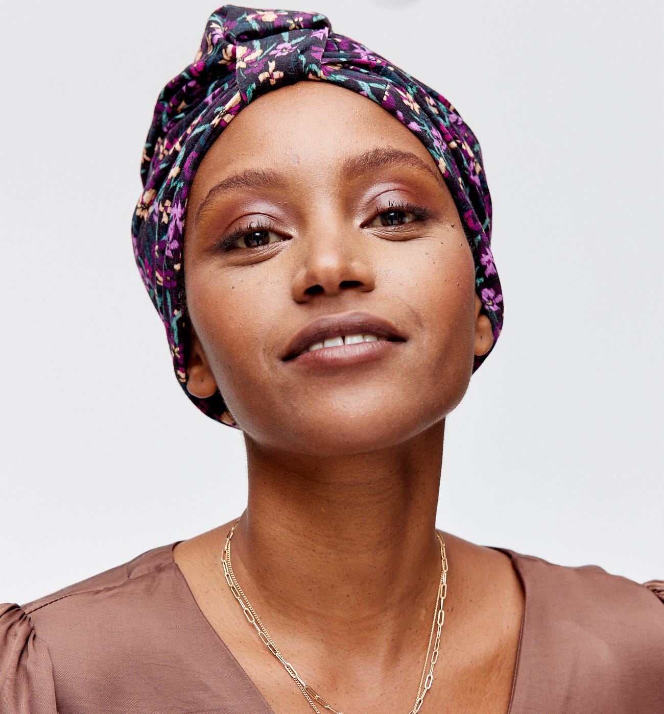 Bonnet-turban en jersey Femme